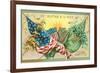 St. Patrick's Day, American and Irish Flags-null-Framed Art Print