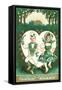 St. Patrick's Day, Dancing Leprechauns-null-Framed Stretched Canvas