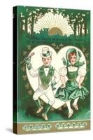 St. Patrick's Day, Dancing Leprechauns-null-Stretched Canvas