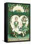 St. Patrick's Day, Dancing Leprechauns-null-Framed Stretched Canvas