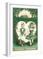 St. Patrick's Day, Dancing Leprechauns-null-Framed Art Print