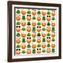 St. Patrick's Day Pattern-Mrs Opossum-Framed Art Print