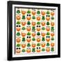 St. Patrick's Day Pattern-Mrs Opossum-Framed Art Print