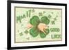 St. Patrick's Day, Pig and Shamrock-null-Framed Premium Giclee Print