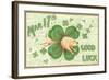 St. Patrick's Day, Pig and Shamrock-null-Framed Art Print