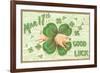 St. Patrick's Day, Pig and Shamrock-null-Framed Art Print