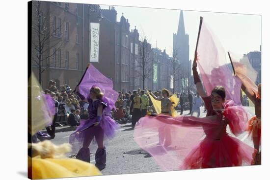 St. Patrick's Parade, Patrick Street, Dublin, County Dublin, Eire (Ireland)-Bruno Barbier-Stretched Canvas