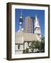 St. Patrick's Roman Catholic Church and Skytower, Auckland, North Island, New Zealand-Ken Gillham-Framed Photographic Print