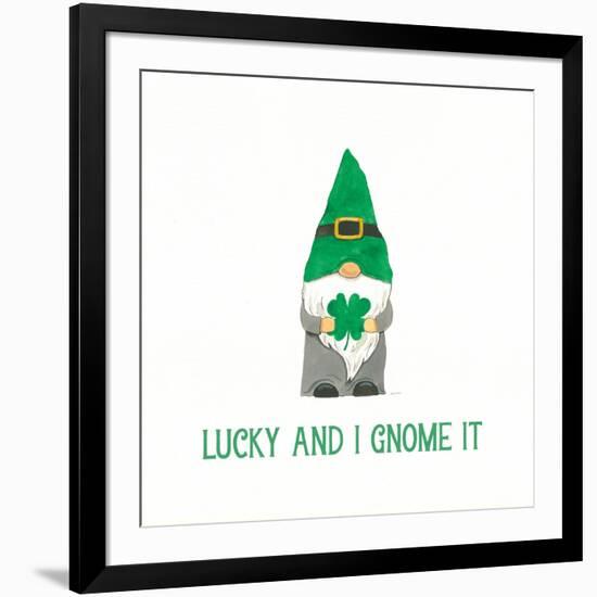 St Patricks Day Gnomes II Lucky-Jenaya Jackson-Framed Art Print