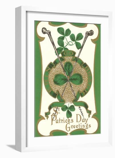 St. Patricks Day, Shillelaghs-null-Framed Art Print