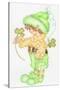 St Patricks Pixie-Karen Middleton-Stretched Canvas