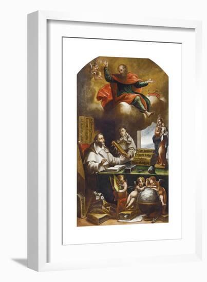 St Paul Appears to St Albert the Great and St Thomas of Aquinas-Alonso Antonio Villamor-Framed Giclee Print