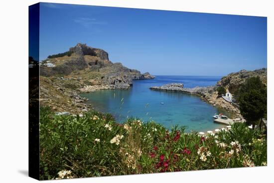 St. Paul Beach. Lindos, Rhodes, Dodecanese, Greek Islands, Greece, Europe-Tuul-Stretched Canvas