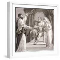 St Paul before the Governor of Caesarea, Felix, and His Wife, Drusilla, C1810-1844-Henry Corbould-Framed Giclee Print