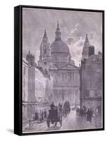 St Paul Cathedral, London-John Fulleylove-Framed Stretched Canvas