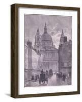 St Paul Cathedral, London-John Fulleylove-Framed Giclee Print