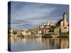 St. Paul Church, Danube River, Passau, Bavaria, Germany-Walter Bibikow-Stretched Canvas