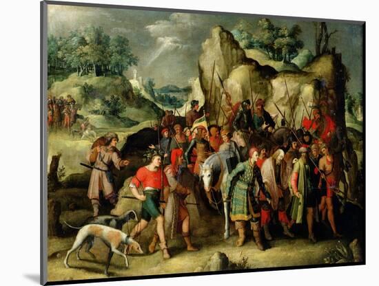 St. Paul Led to Damascus after His Conversion-Pieter Brueghel the Younger-Mounted Giclee Print