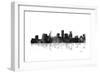 St Paul Minnesota Skyline BG 1-Marlene Watson-Framed Giclee Print