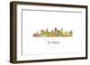 St Paul Minnesota Skyline-Marlene Watson-Framed Giclee Print