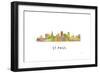 St Paul Minnesota Skyline-Marlene Watson-Framed Giclee Print