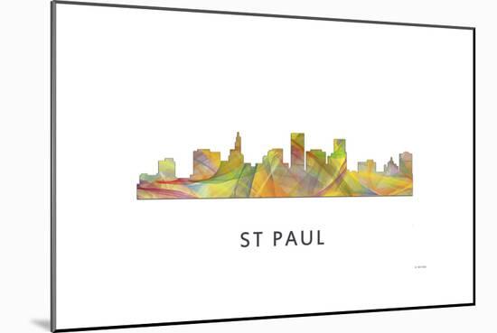 St Paul Minnesota Skyline-Marlene Watson-Mounted Giclee Print