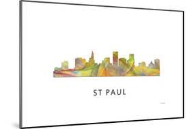 St Paul Minnesota Skyline-Marlene Watson-Mounted Giclee Print