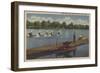 St. Paul, MN - Water Bike Race in Como Park-Lantern Press-Framed Art Print