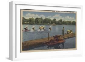 St. Paul, MN - Water Bike Race in Como Park-Lantern Press-Framed Art Print