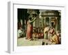 St. Paul Preaching at Athens (Sketch for the Sistine Chapel) (Pre-Restoration)-Raphael-Framed Giclee Print