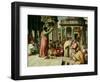 St. Paul Preaching at Athens (Sketch for the Sistine Chapel) (Pre-Restoration)-Raphael-Framed Premium Giclee Print
