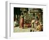 St. Paul Preaching at Athens (Sketch for the Sistine Chapel) (Pre-Restoration)-Raphael-Framed Premium Giclee Print