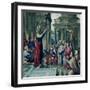 St. Paul Preaching at the Areopagus, from a Series Depicting the Acts of the Apostles-Raphael-Framed Giclee Print