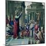 St. Paul Preaching at the Areopagus, from a Series Depicting the Acts of the Apostles-Raphael-Mounted Giclee Print