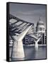 St. Paul's and Millennium bridge, London, England-Doug Pearson-Framed Stretched Canvas