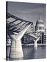 St. Paul's and Millennium bridge, London, England-Doug Pearson-Stretched Canvas