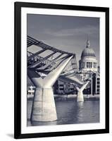 St. Paul's and Millennium bridge, London, England-Doug Pearson-Framed Photographic Print