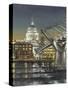 St Paul's and the Millennium Bridge, 2004-Tom Young-Stretched Canvas