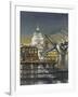 St Paul's and the Millennium Bridge, 2004-Tom Young-Framed Giclee Print