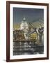 St Paul's and the Millennium Bridge, 2004-Tom Young-Framed Giclee Print