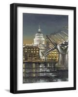 St Paul's and the Millennium Bridge, 2004-Tom Young-Framed Giclee Print