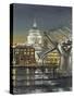 St Paul's and the Millennium Bridge, 2004-Tom Young-Stretched Canvas