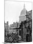 St. Paul's Cathedral and Bombed Buildings-G. Wren Howard-Mounted Photographic Print