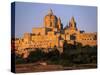 St. Paul's Cathedral and City Walls, Mdina, Malta, Mediterranean, Europe-Stuart Black-Stretched Canvas