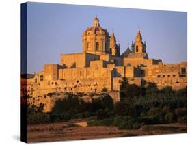 St. Paul's Cathedral and City Walls, Mdina, Malta, Mediterranean, Europe-Stuart Black-Stretched Canvas