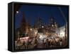 St. Paul's Cathedral and Federation Square at Night, Melbourne, Victoria, Australia, Pacific-Nick Servian-Framed Stretched Canvas