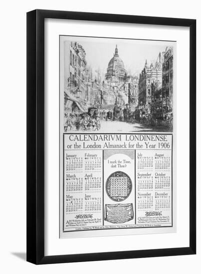 St Paul's Cathedral and Fleet Street, City of London, 1905-William Monk-Framed Premium Giclee Print