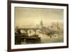 St. Paul's Cathedral and London Bridge from the Surrey Side, 1864-Edward Angelo Goodall-Framed Giclee Print