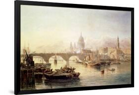 St. Paul's Cathedral and London Bridge-Edward Angelo Goodall-Framed Giclee Print