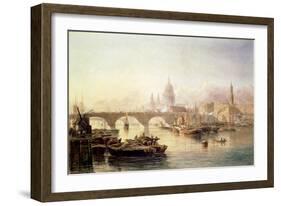 St. Paul's Cathedral and London Bridge-Edward Angelo Goodall-Framed Giclee Print